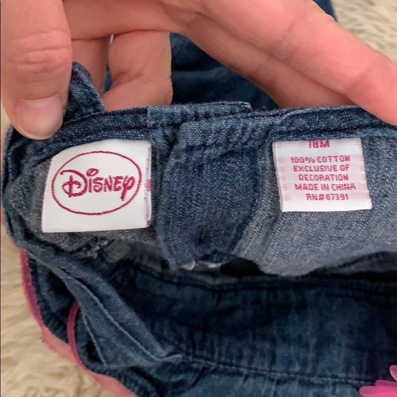 DISNEY Toddler Girls Character “Marie” Ruffled Soft Denim Romper Size 18M EUC - Picture 5 of 6